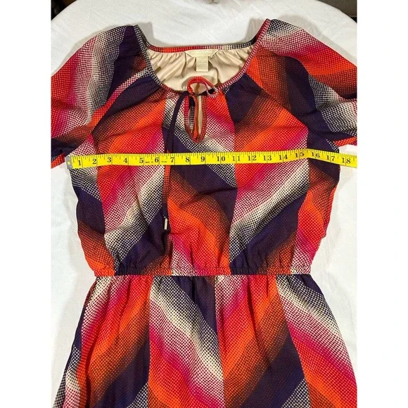 Banana Republic Women’s Abstract Design Bright Colors Mini Dress Size 4 - Picture 7 of 10
